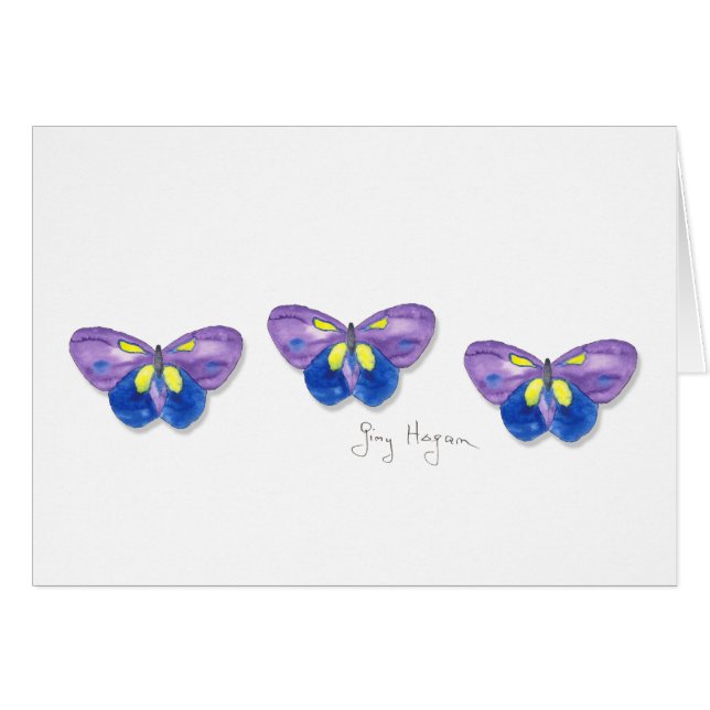 Cartes de papillons (Devant horizontal)