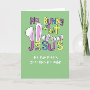 Cartes de Pâques religieuses - Lapin de Pâques pou