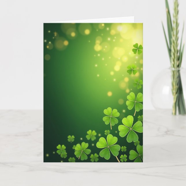 Cartes de partenaire Shamrocks chanceux (Devant)