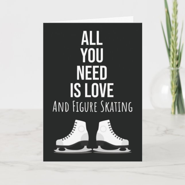 Cartes de patinage artistique mignonnes Patineur S (Devant)