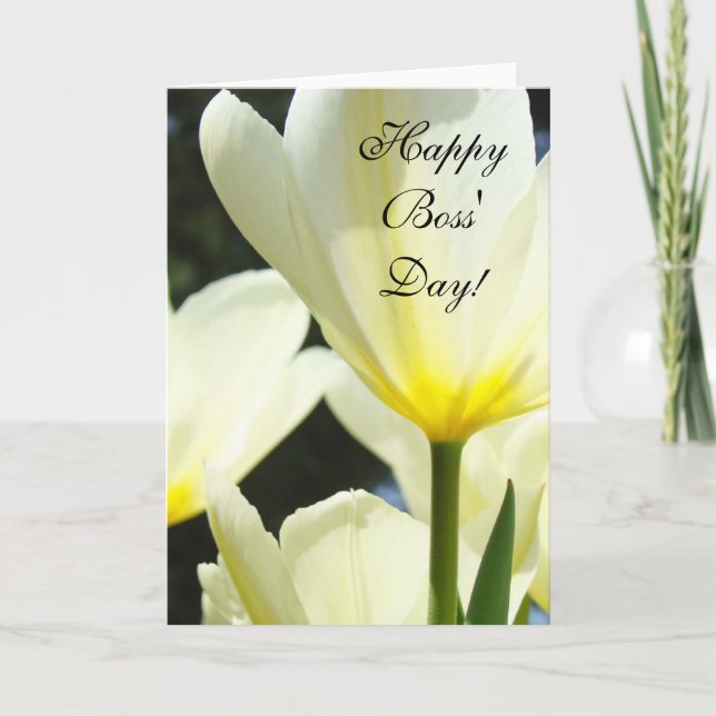 Cartes de patronne Fête des patrons ! Fleurs de tu (Devant)