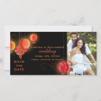 Cartes de Photo de Mariage de Lanternes de Soirée