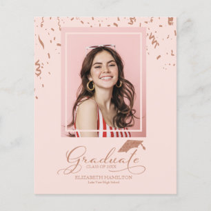 Cartes de photos d'annonce de diplômé à budget