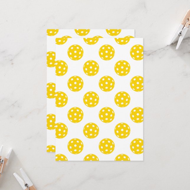 Cartes de Pickleball Invitations Annonces  (Devant/Arrière en situation)