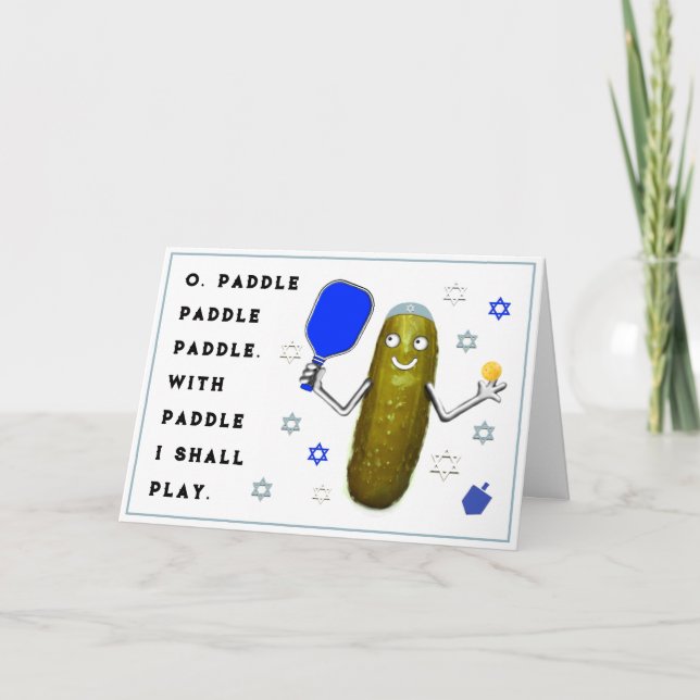 Cartes de Pickleball pour Hanukkah (Devant)