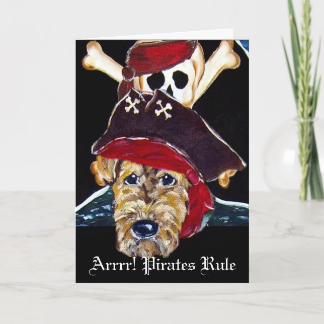 Cartes de pirate Airedale Terrier (Devant)