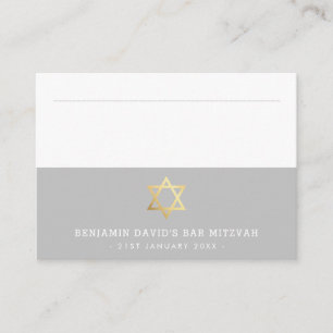 CARTES DE PLACE Bar Mitzvah étoile d'or de david g