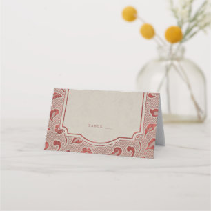 Cartes de place de mariage campagnard de dentelle