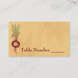 Cartes de place des betteraves