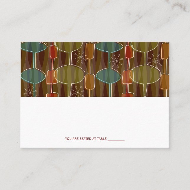 Cartes de place des paniers rétro (Devant)