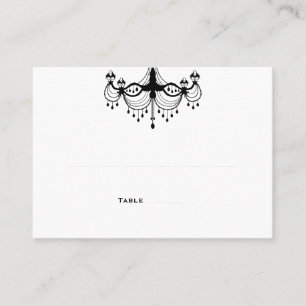 Cartes de Place du Chandelier noir et blanc