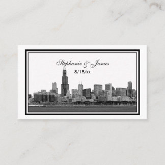 Cartes de place encadrées de Chicago Skyline