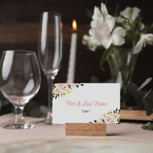 Cartes de Place Florales Flush Flush Plat