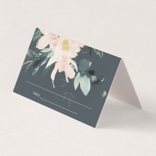 CARTES DE PLACE MARIAGE EN COULEUR D'EAU FLORALE B