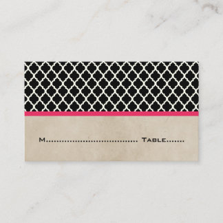 Cartes de place Pink Chic Quatrefoil