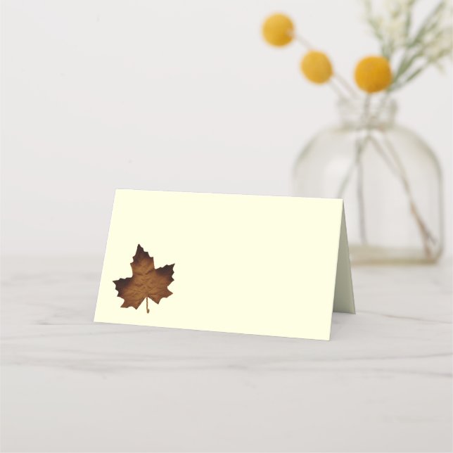 Cartes de place pliées à l'automne (Dos)