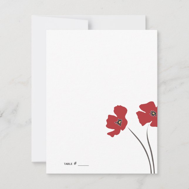 Cartes de Place Poppy { Vous Pliez } (Devant)