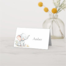 Cartes de place pour baby shower sur le thème de l