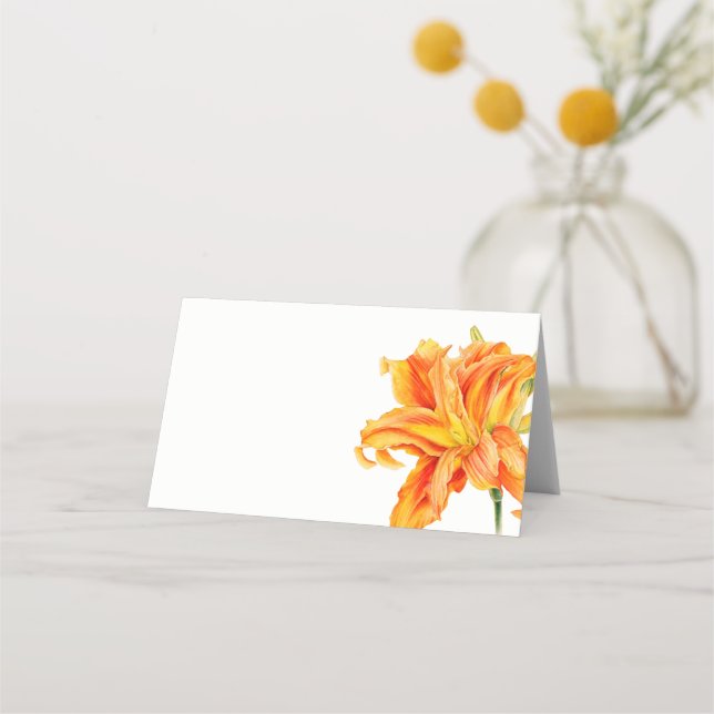 Cartes de place pour invités en aquarelle représen (Devant)