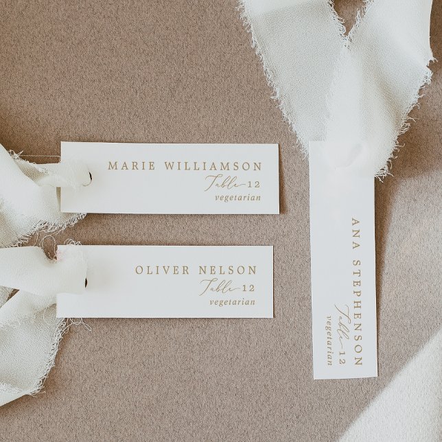 Cartes de place pour Mariage Delicic Gold do-it-yo (Delicate Gold Calligraphy DIY Wedding Place Cards)