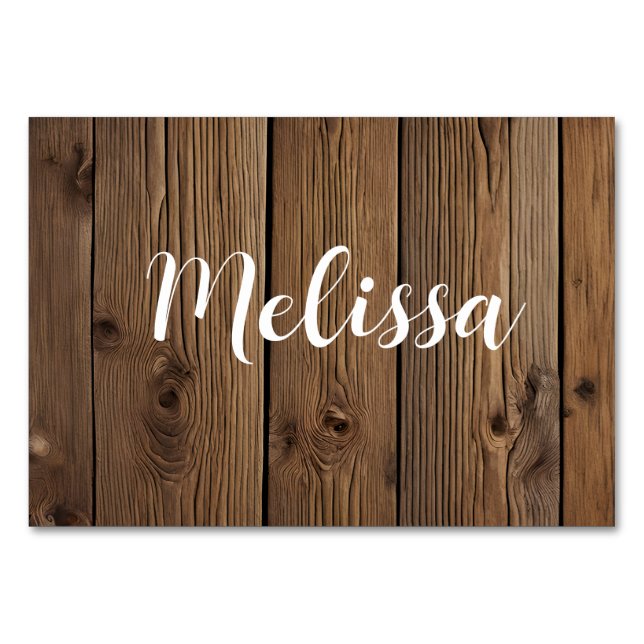 cartes de place Rustic Country Barn mariage (Devant)