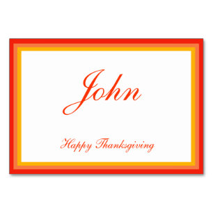 Cartes de Place Thanksgiving colorées