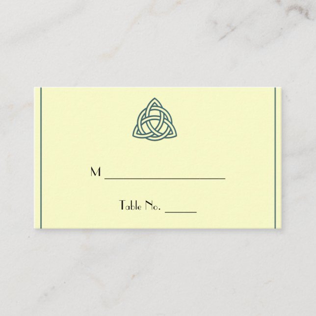 Cartes de place turquoise Celtic Knot Mariage (Devant)