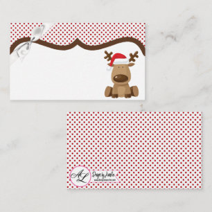 Cartes de Place Vierge Reindeer Noël XMAS Polka Do