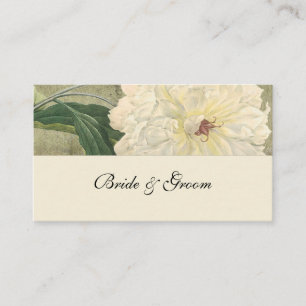 Cartes de place vintages Botanique White Peony