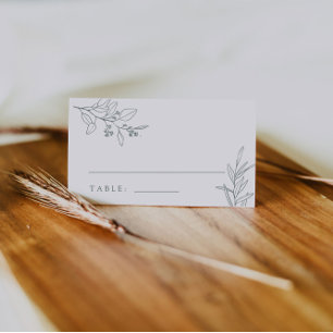 Cartes de placement Bohème Floral Vert Sauge