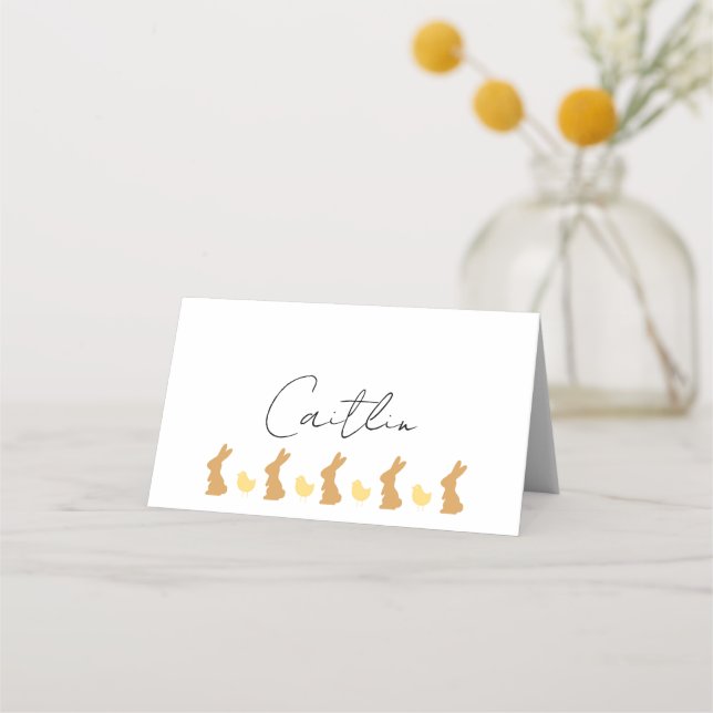 Cartes de placement Bunny & Chick (Devant)