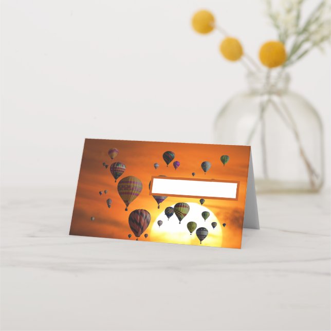 Cartes de placement de ballons à air chaud en vol (Devant)