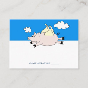 Cartes de placement de cochon volantes