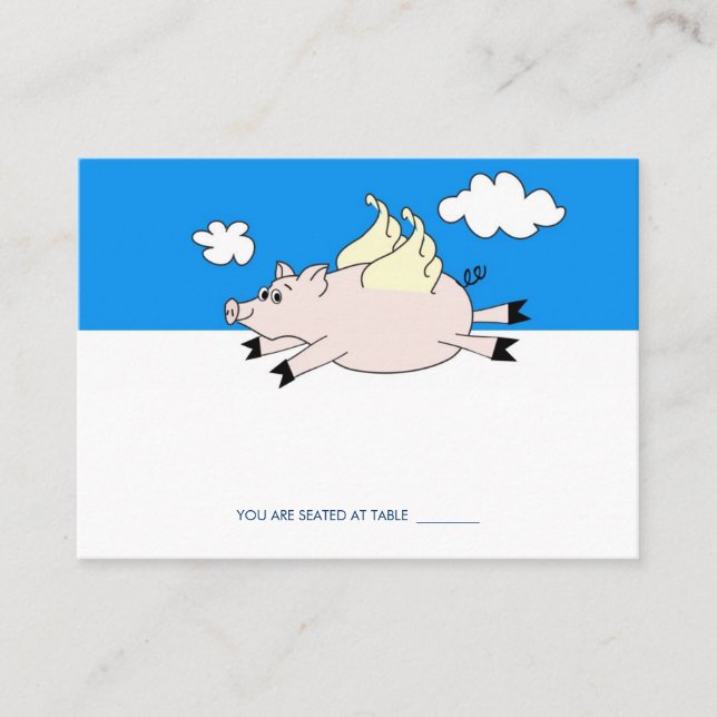 Cartes de placement de cochon volantes (Devant)