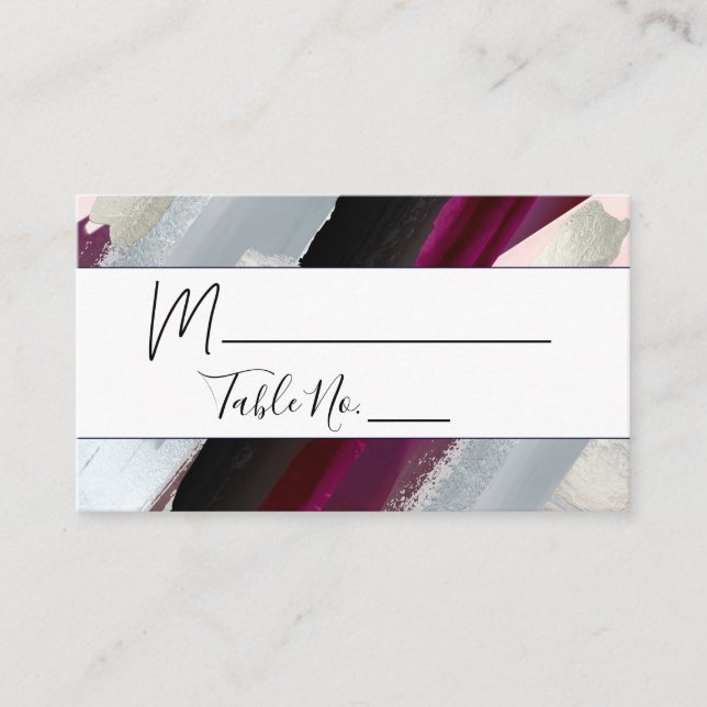 Cartes de placement de dahlia aquarelle moderne Pi (Devant)