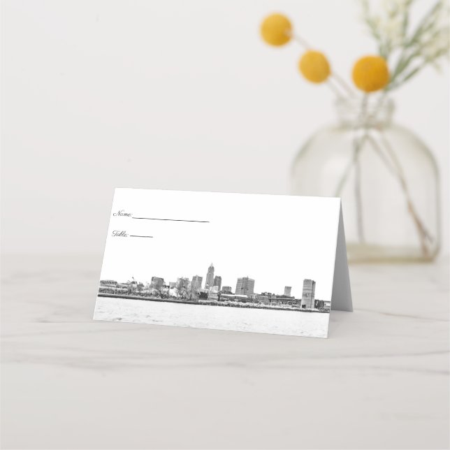 Cartes de placement de la skyline de Cleveland (Devant)