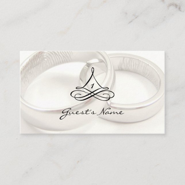 Cartes de placement de la table d'anneau mariage (Devant)