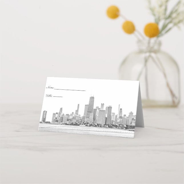 Cartes de placement de l'horizon de Chicago (Devant)