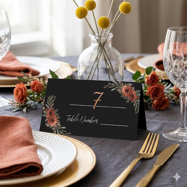 Cartes de placement de mariage bohème floral terra (Créateur téléchargé)