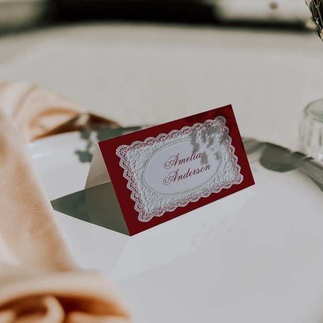 Cartes de placement de mariage en dentelle de Bour (Créateur téléchargé)