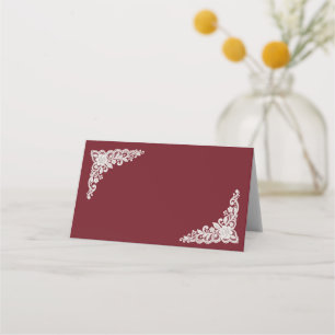 Cartes de placement de mariage en dentelle vintage