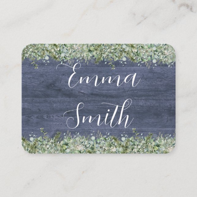 Cartes de Placement de Mariage en Eucalyptus Bois  (Devant)