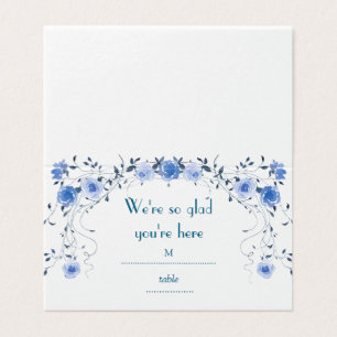 Cartes de placement de mariage florales à l'aquare
