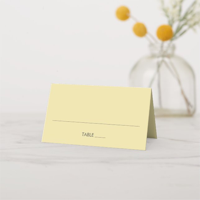 Cartes de placement de mariage jaune Citrus Island (Devant)