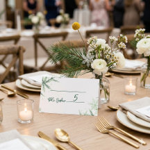 Cartes de placement de mariage minimaliste moderne