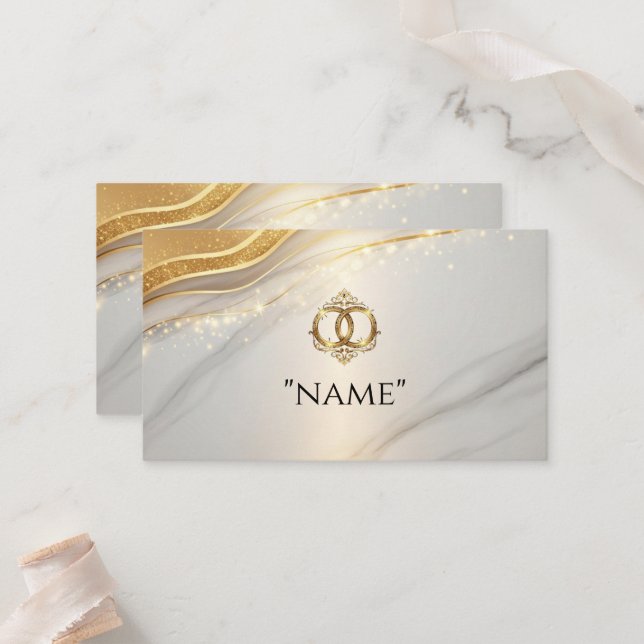 Cartes de placement de mariage modernes (Devant/Arrière en situation)