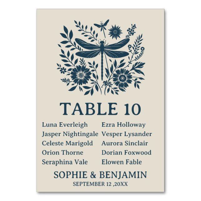 Cartes de placement de mariage rustique (Par défaut)