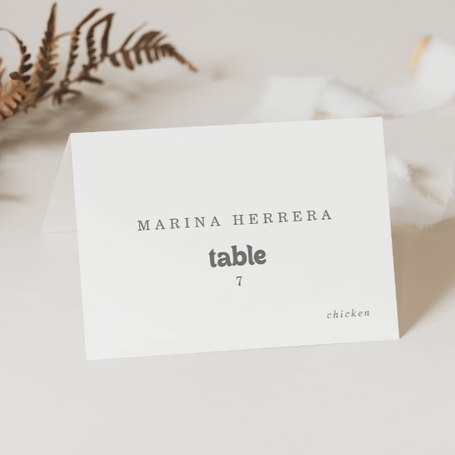 Cartes de placement de nom d'invité simples et for (Créateur téléchargé)