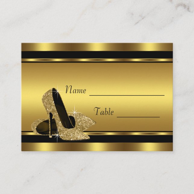 Cartes de placement de table en chaussure à talon  (Devant)