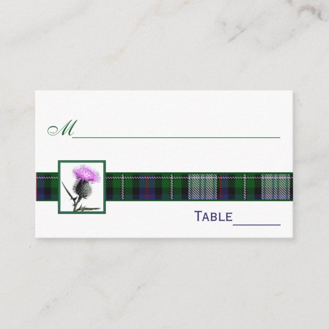 Cartes De Placement Du Charbon De Tartan Violet, V (Devant)